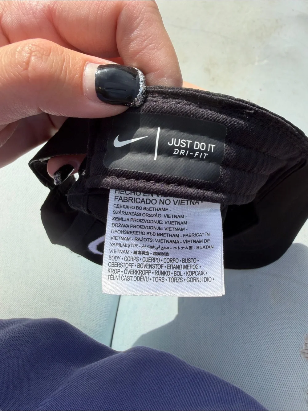 Nike Black Dri-FIT Adjustable Cap with White Logo